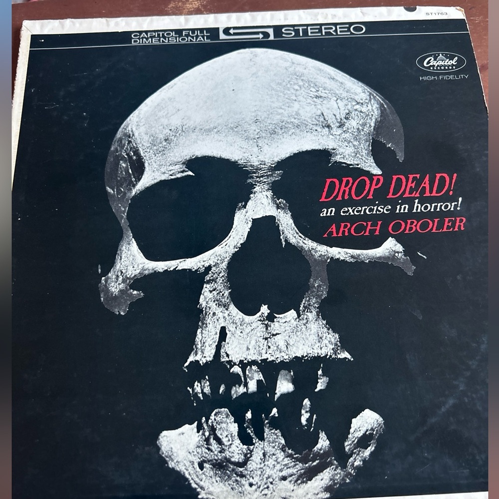 ARCH OBOLER Drop Dead! An Exercise In Horror! 1962 SPOOKY HORROR HALLOWEEN LP